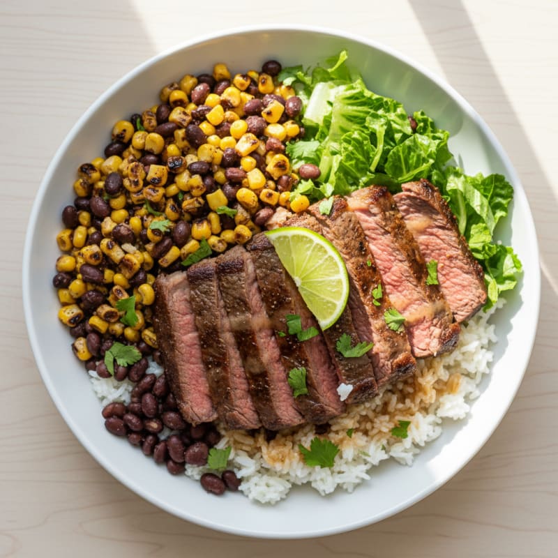 Pan-Seared Steak and Corn Bowl