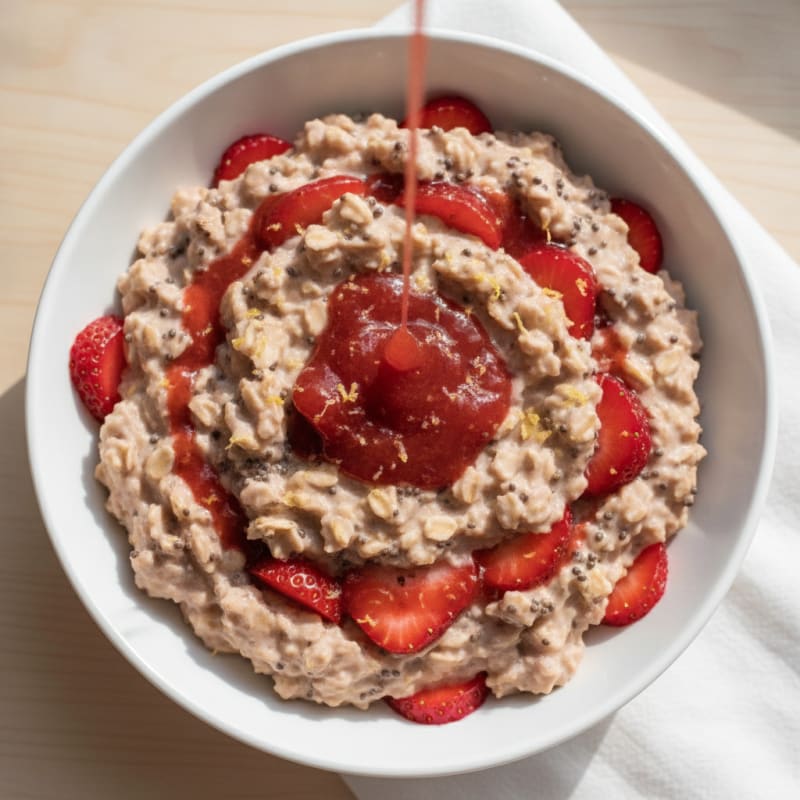 Strawberry Shortcake Overnight Oats