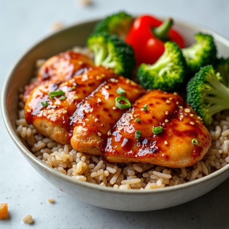 Sticky Ginger-Garlic Teriyaki Chicken Bowl