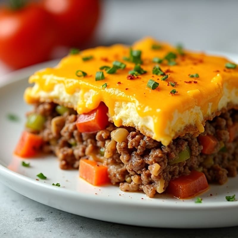 Hearty Lean Ground Beef Cheeseburger Casserole