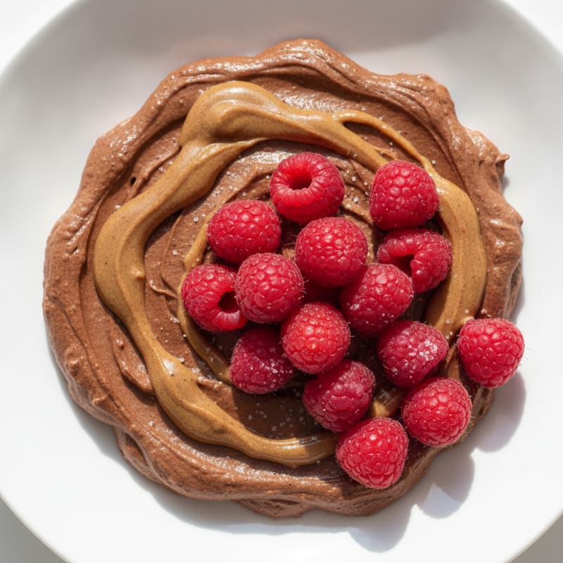 Silky Chocolate Protein Mousse with Fresh Berries