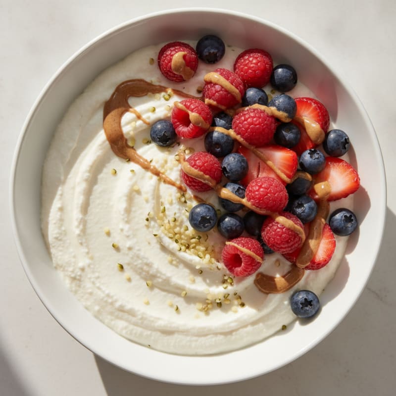 Creamy Greek Yogurt Protein Bowl with Mixed Berries