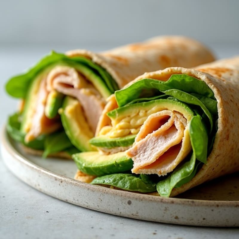 Creamy Avocado Turkey Wrap