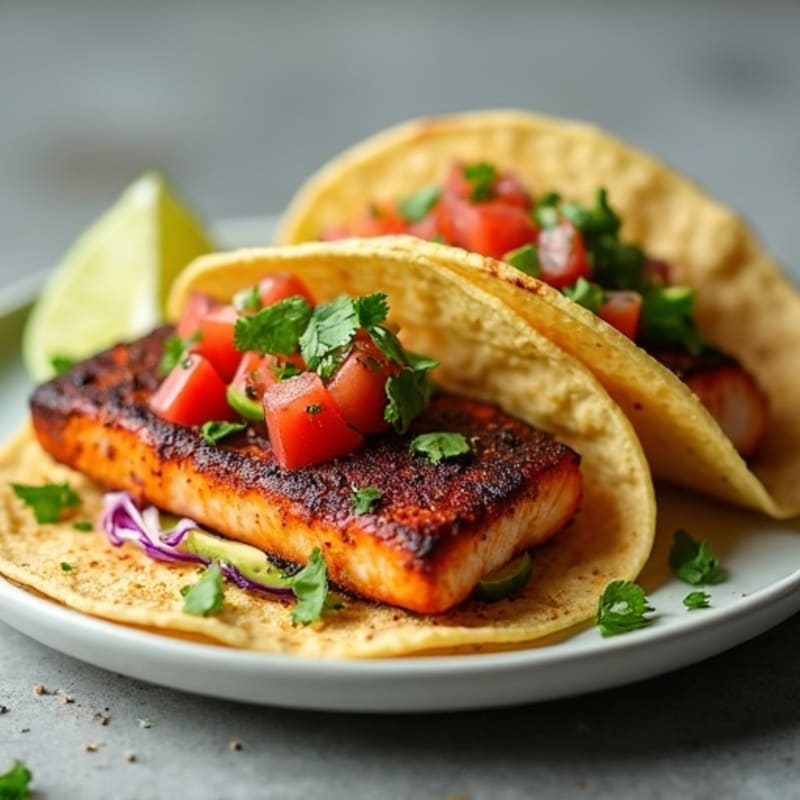 Blackened Salmon Street Tacos