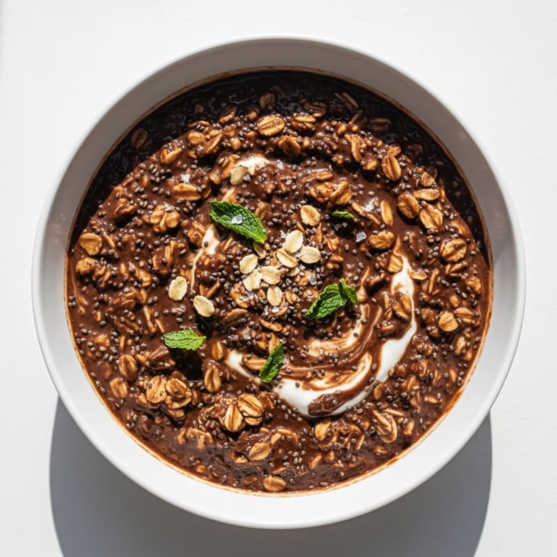 Creamy Chocolate Chia Overnight Oats
