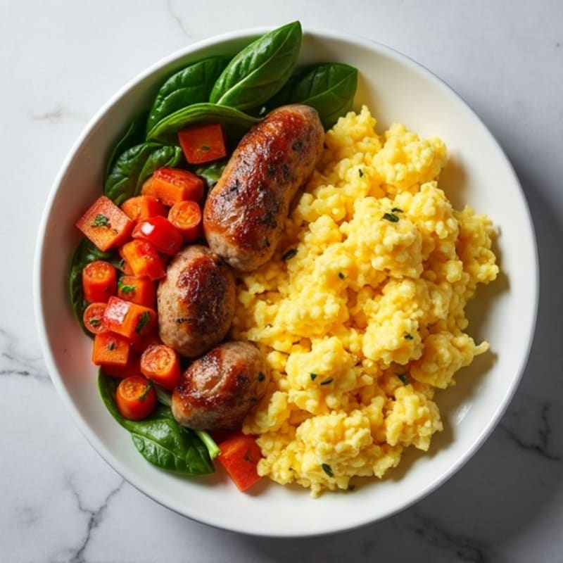 Protein-Packed Egg White Scramble with Sweet Potato Hash