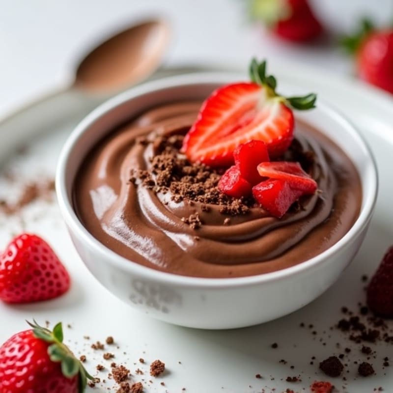 Silky Chocolate Protein Pudding with Greek Yogurt