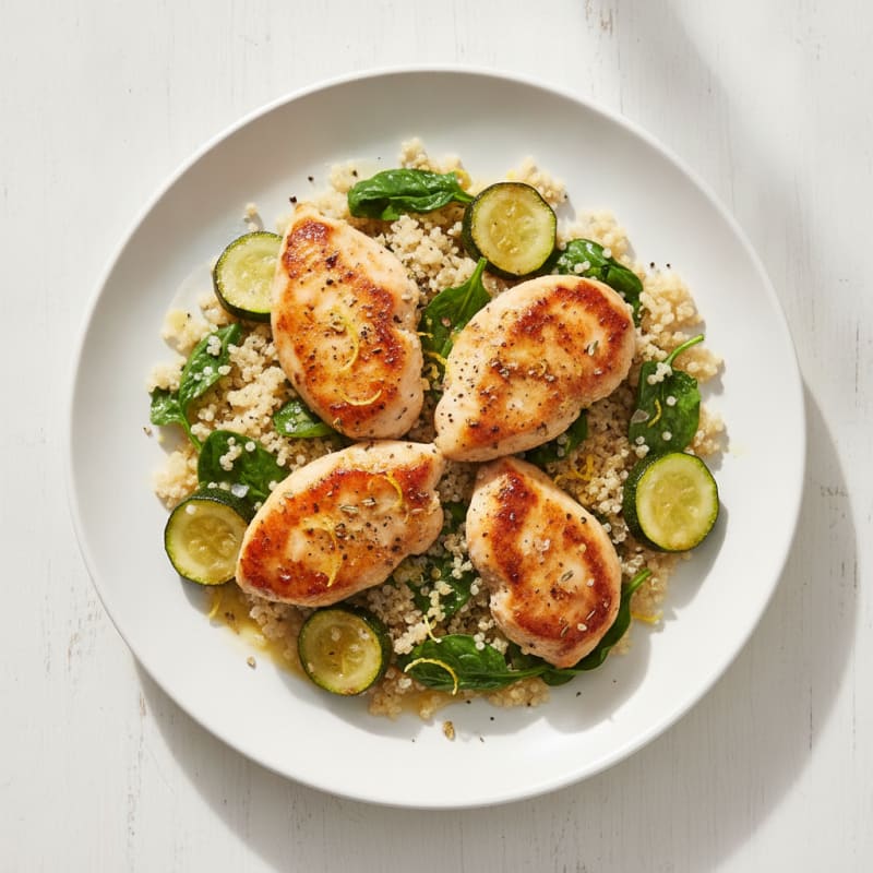 Lemon Herb Chicken and Quinoa Bowl