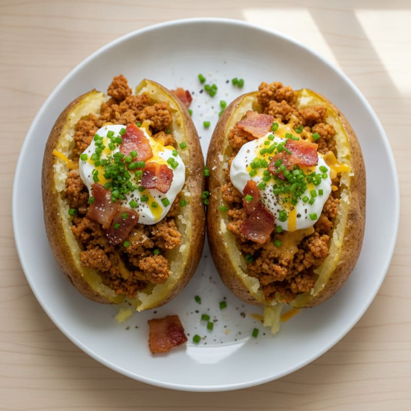 Loaded Baked Potatoes with Chives