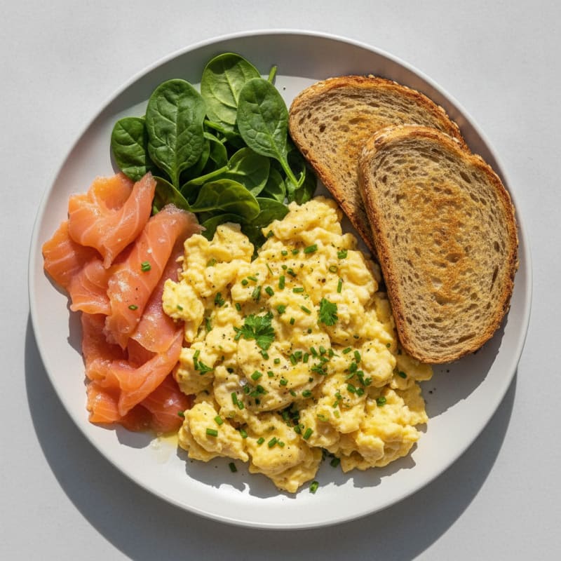 Fluffy Scrambled Eggs with Fresh Herbs