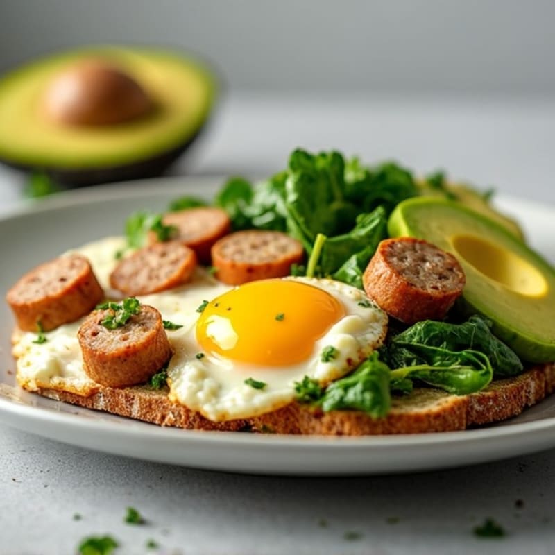 Egg White and Turkey Sausage Scramble with Spinach