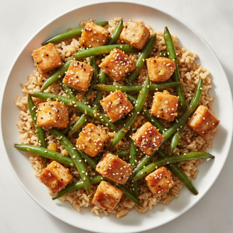 Honey-Sesame Chicken and Green Beans