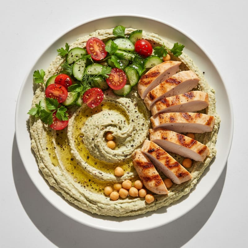 Creamy Herb Hummus Platter