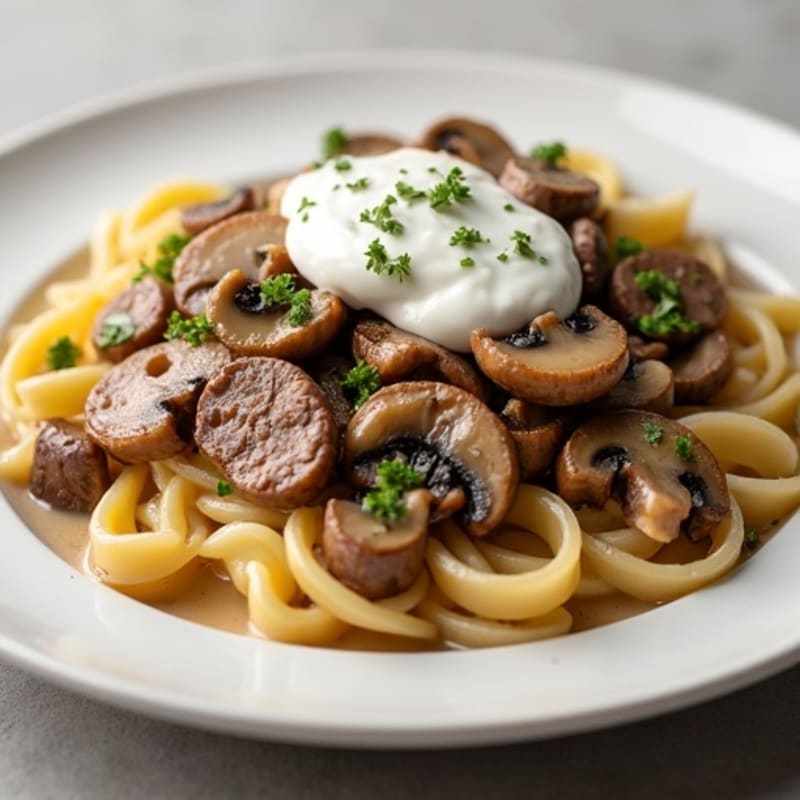Lean Beef and Creamy Mushroom Stroganoff