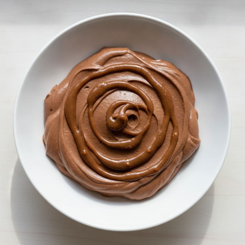 Silky Chocolate Protein Mousse with Almond Butter
