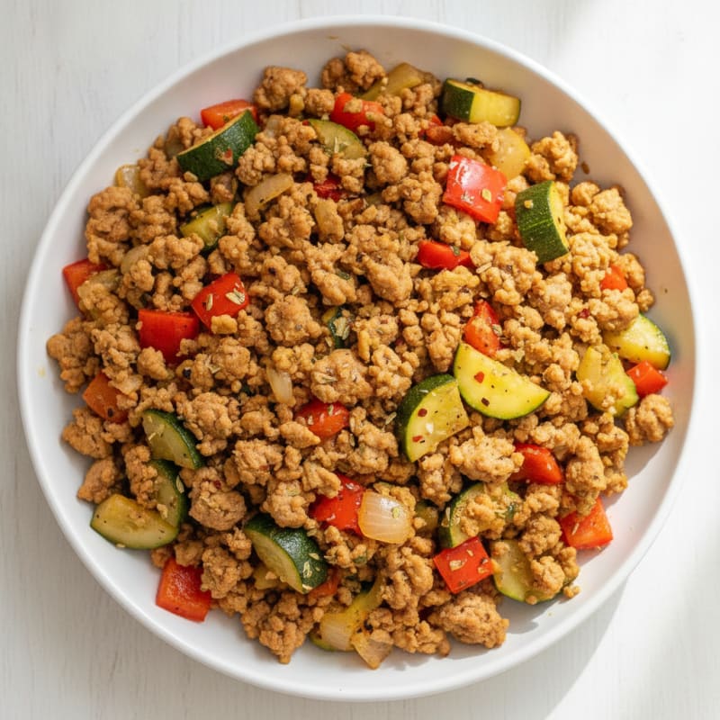Savory Ground Turkey and Vegetable Skillet