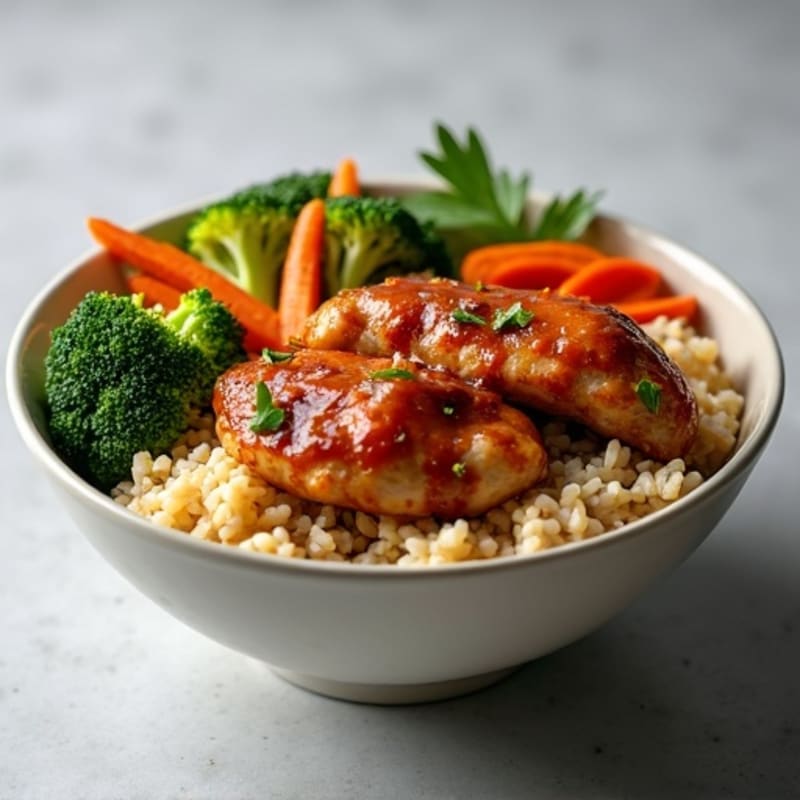 Sticky Ginger-Garlic Teriyaki Chicken Bowl
