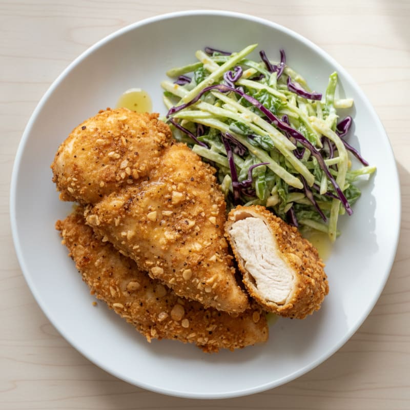 Buttermilk Fried Chicken with Coleslaw