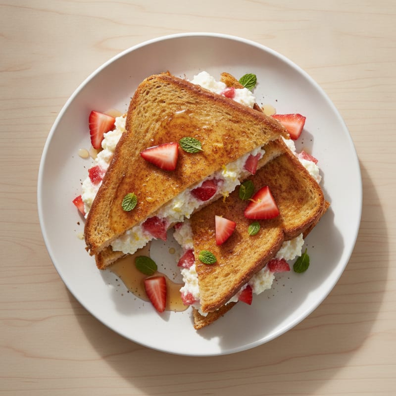 Strawberry Ricotta Stuffed French Toast