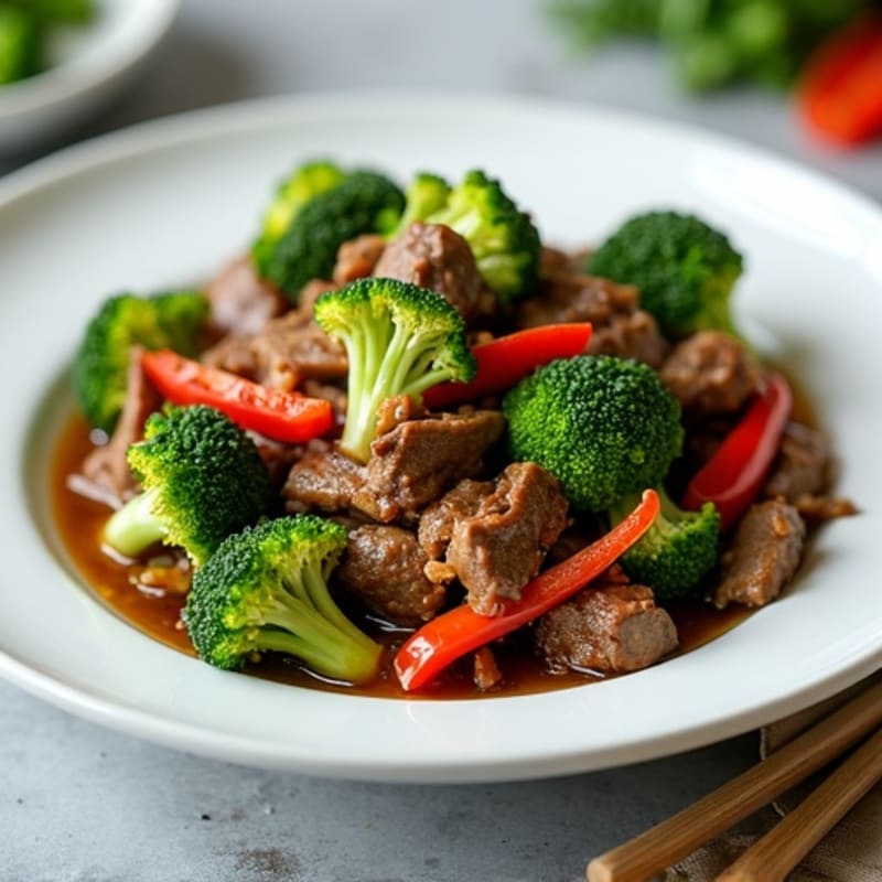 Garlic Ginger Beef and Fresh Broccoli Stir-Fry