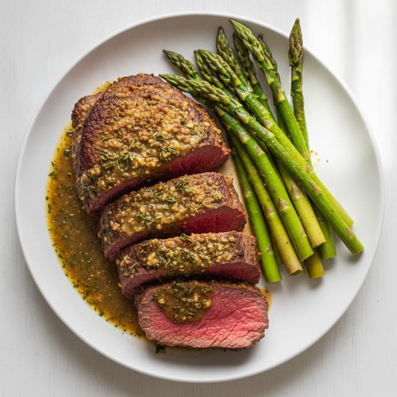 Garlic Herb Roasted Beef Tenderloin