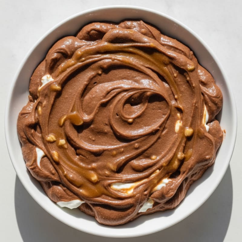 Silky Chocolate Protein Pudding with Almond Butter Swirl