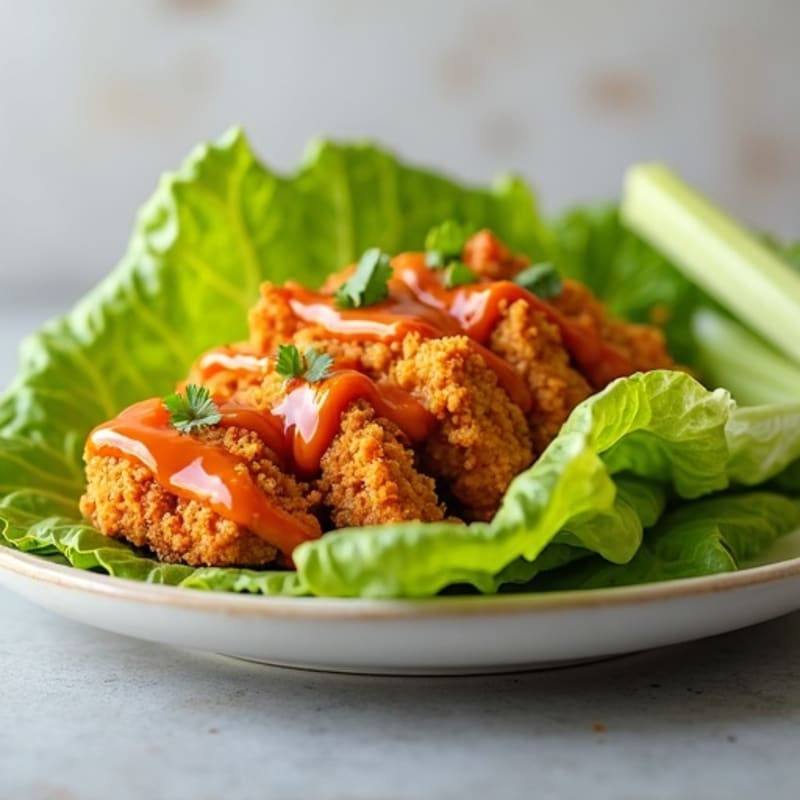 Crispy Buffalo Chicken Lettuce Wrap