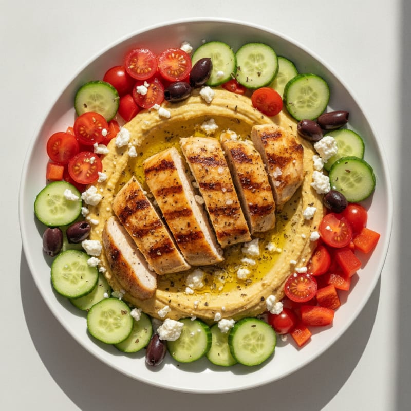 Mediterranean Hummus Vegetable Platter