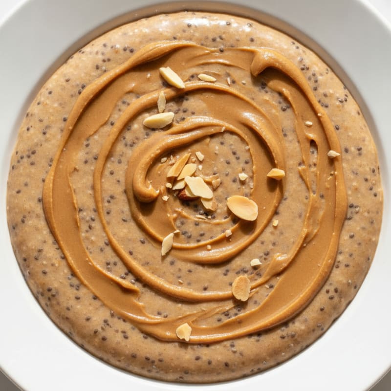 Creamy Peanut Butter Protein Pudding with Chia and Almond Milk
