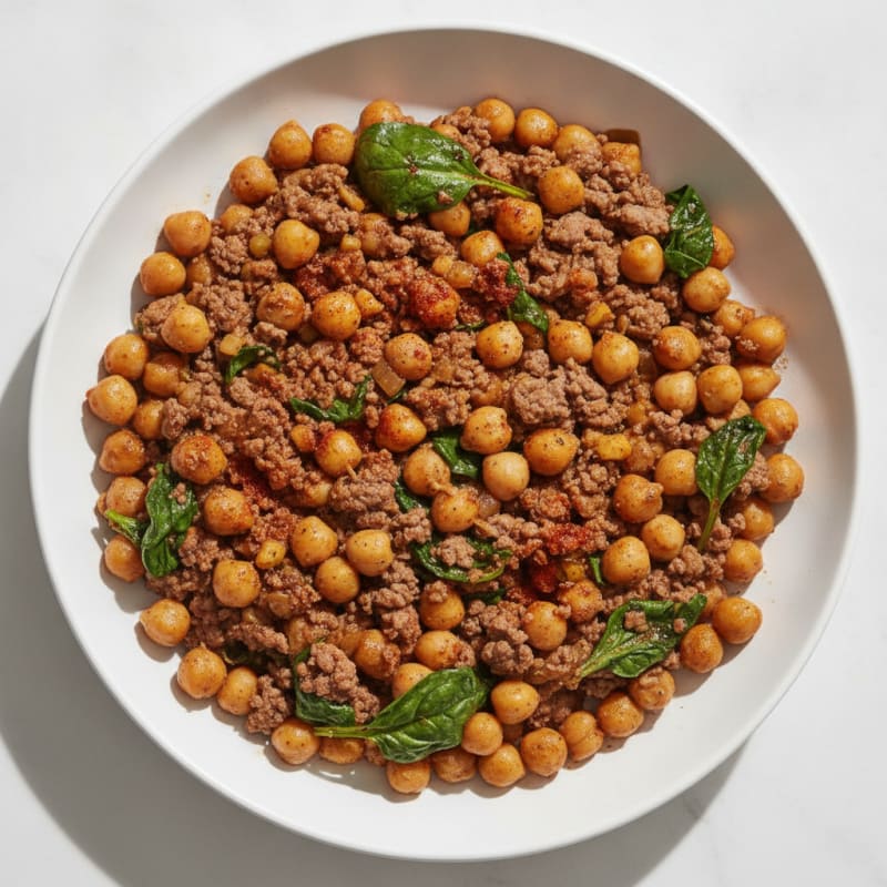 Minced Beef and Chickpea Skillet