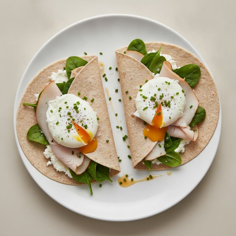 Ricotta and Poached Egg Wraps