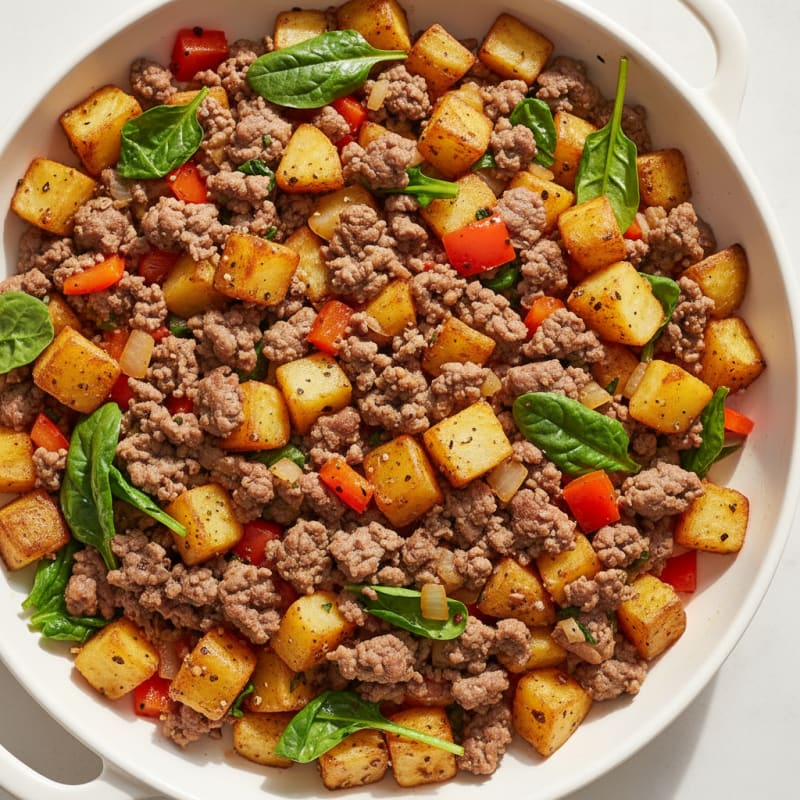 Savory Ground Beef and Potato Skillet