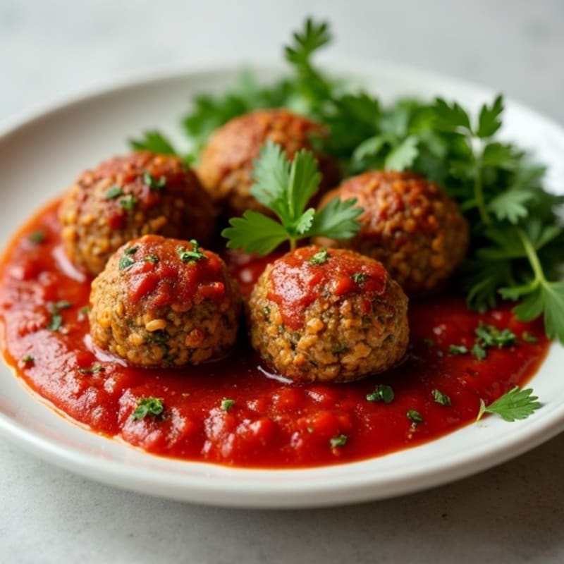 Herb-Spiced Lentil Meatballs with Marinara