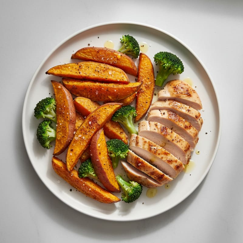 Golden Roasted Sweet Potato Wedges