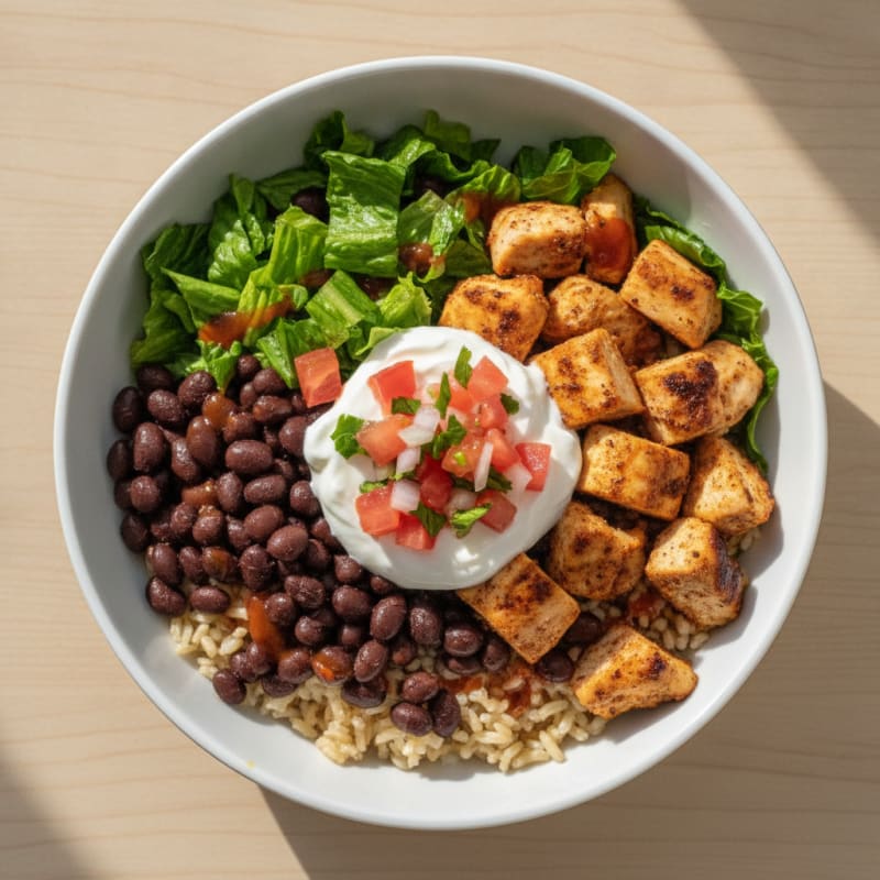 Grilled Chicken Taco Bowl with Brown Rice