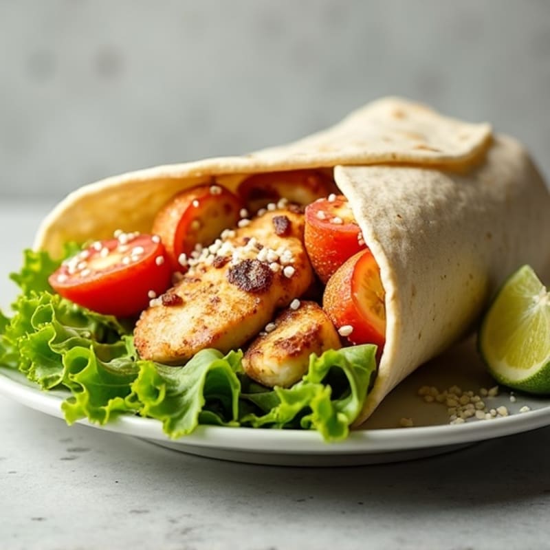 Healthy Grilled Chicken Caesar Wrap