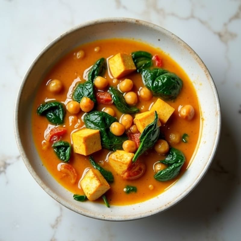 Creamy Chickpea and Spinach Curry