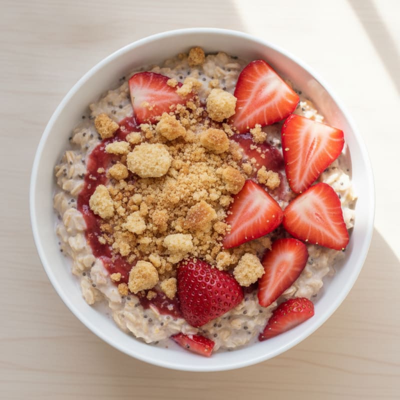 Strawberry Shortcake Overnight Oats