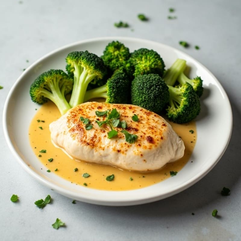 Creamy Coconut Chicken with Roasted Broccoli