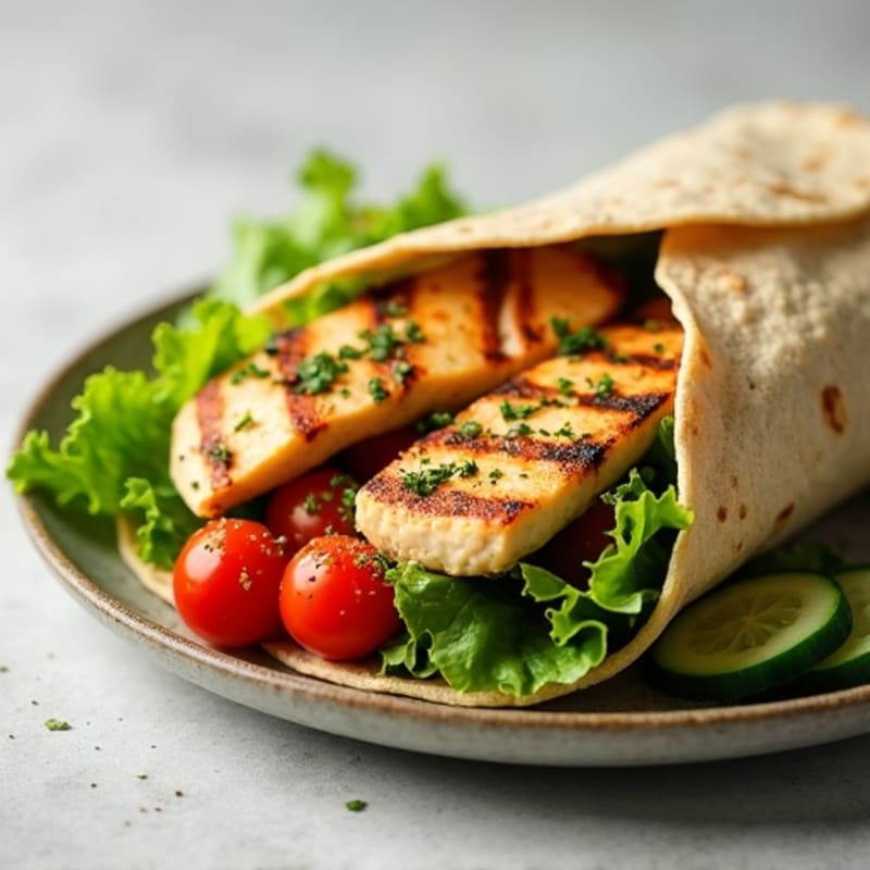 Grilled Herb Chicken and Veggie Wrap