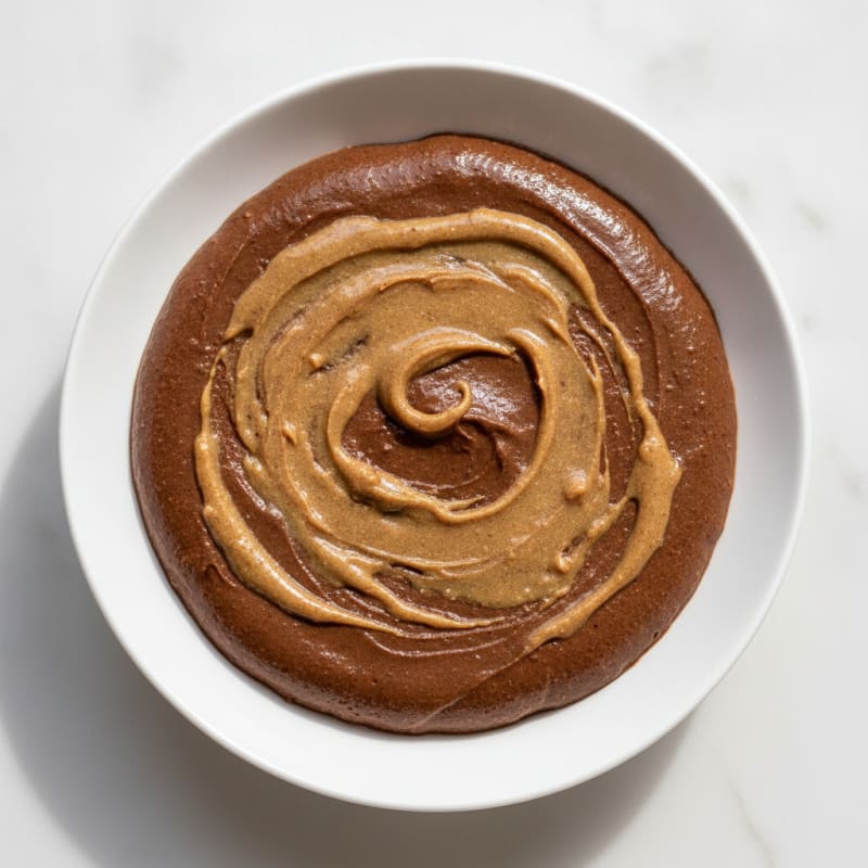 Silky Chocolate Protein Pudding with Almond Butter Swirl