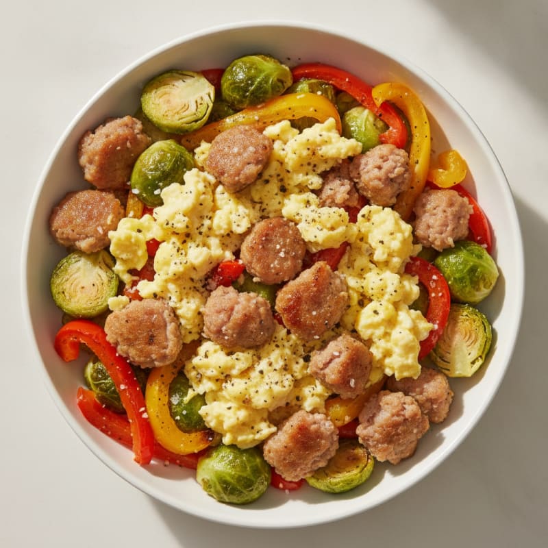 Pork Sausage and Egg Breakfast Bowl