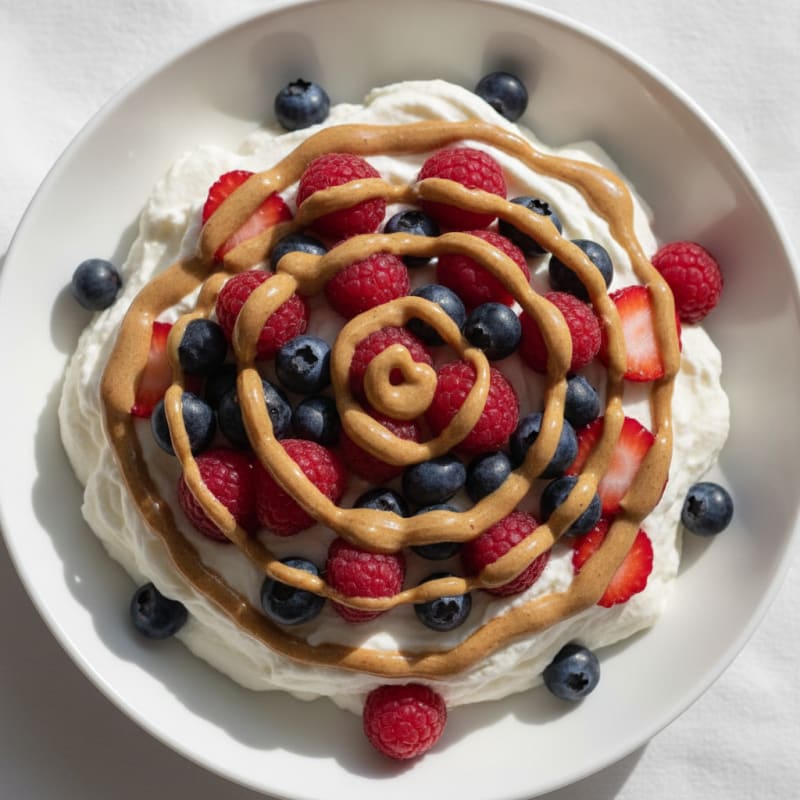 Silky Greek Yogurt Protein Pudding with Berries