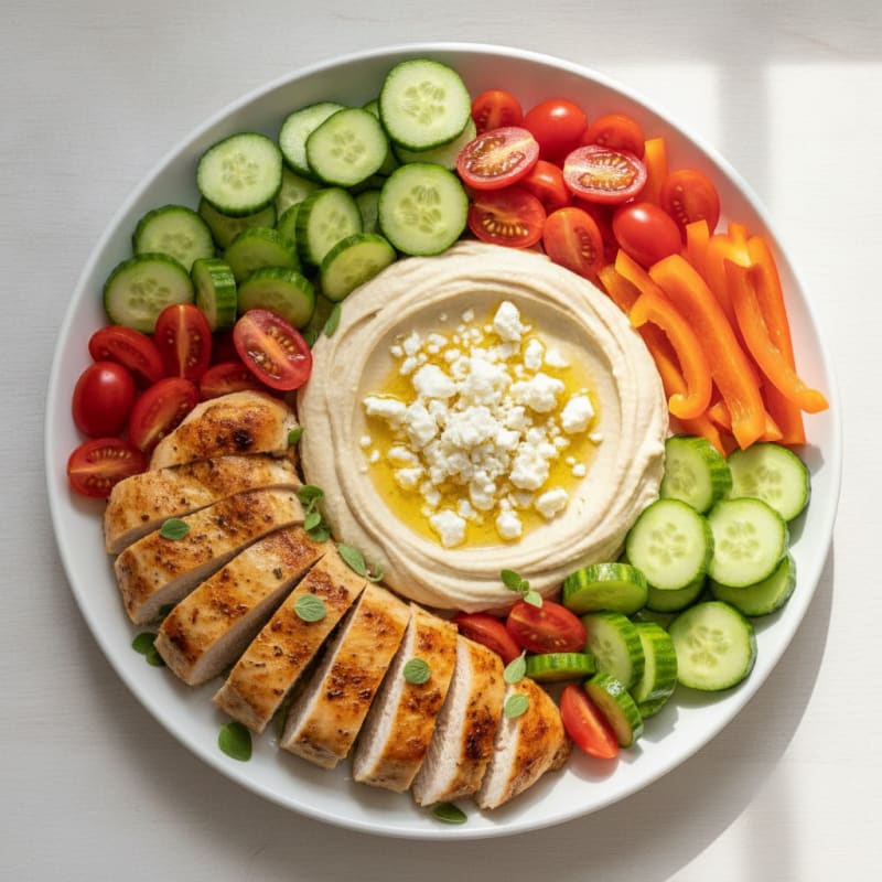 Mediterranean Hummus Vegetable Platter