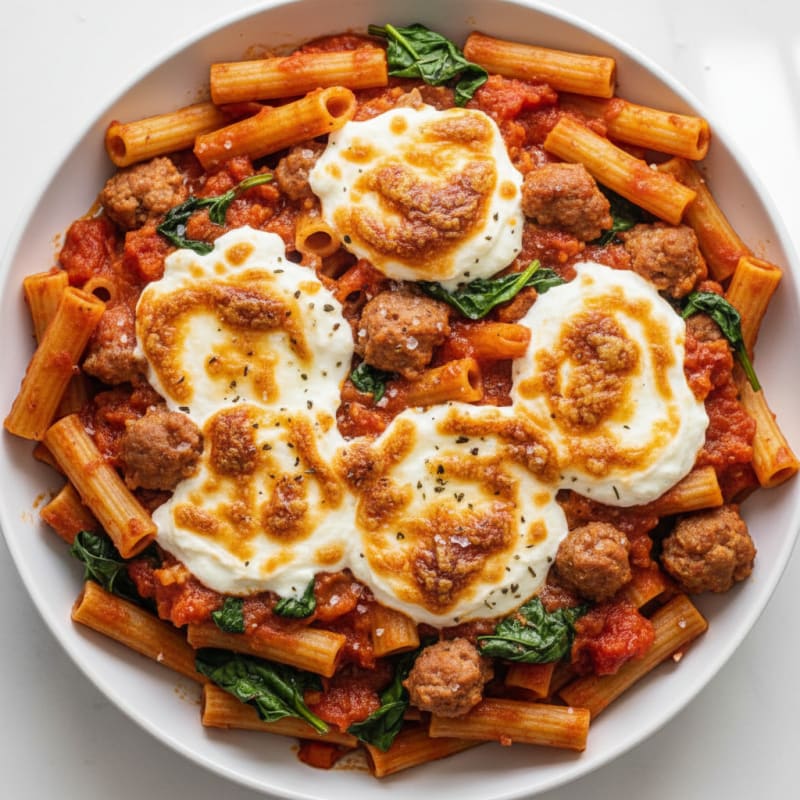 Baked Ziti with Ricotta and Sausage