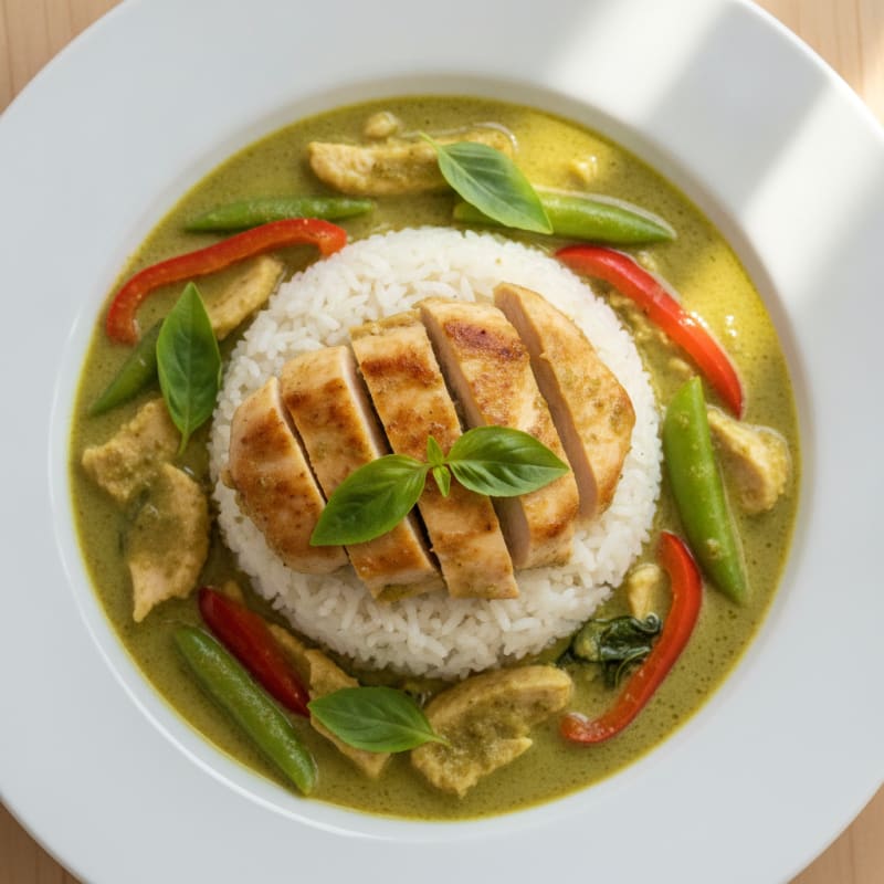 Thai Green Curry Chicken with Jasmine Rice