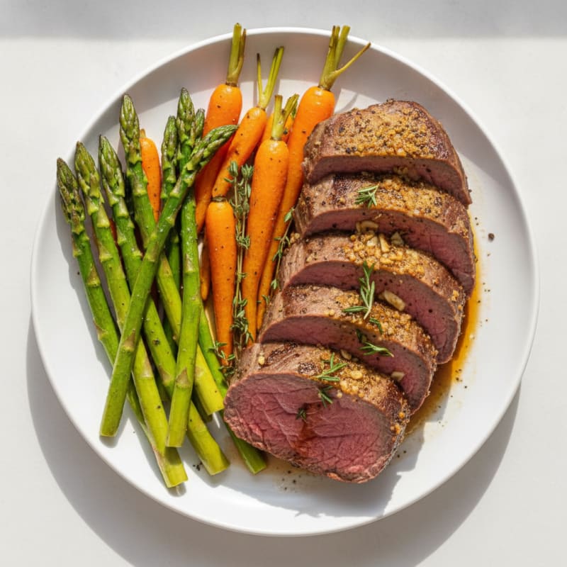 Garlic Herb Roasted Beef Tenderloin