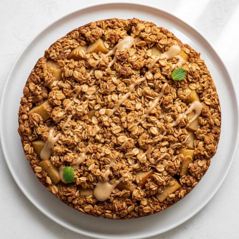 Baked Pear and Apple Crumble Cake