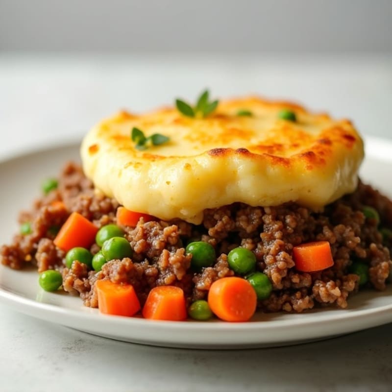 Hearty Lean Ground Beef and Vegetable Shepherd's Pie with Creamy Potato Topping