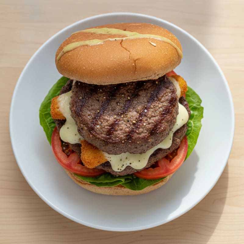 Mozzarella Stick Beef Burger